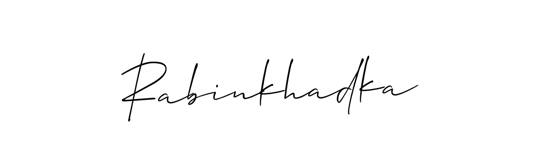 Make a short Rabinkhadka signature style. Manage your documents anywhere anytime using Allison_Script. Create and add eSignatures, submit forms, share and send files easily. Rabinkhadka signature style 2 images and pictures png
