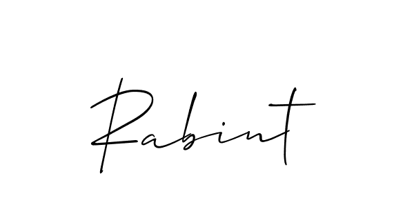 How to make Rabint name signature. Use Allison_Script style for creating short signs online. This is the latest handwritten sign. Rabint signature style 2 images and pictures png