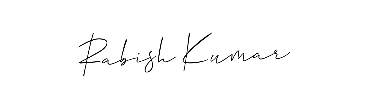 Rabish Kumar stylish signature style. Best Handwritten Sign (Allison_Script) for my name. Handwritten Signature Collection Ideas for my name Rabish Kumar. Rabish Kumar signature style 2 images and pictures png