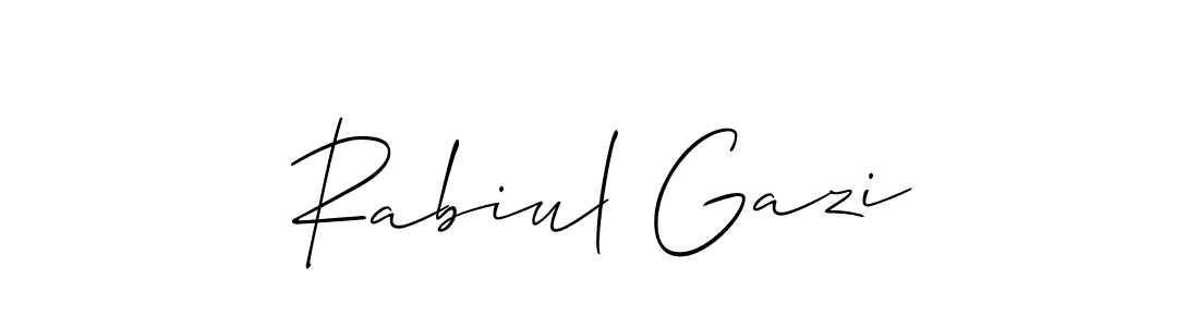 Make a beautiful signature design for name Rabiul Gazi. With this signature (Allison_Script) style, you can create a handwritten signature for free. Rabiul Gazi signature style 2 images and pictures png