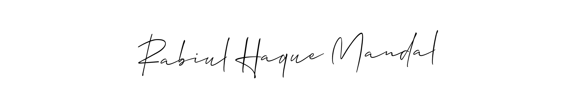 Also You can easily find your signature by using the search form. We will create Rabiul Haque Mandal name handwritten signature images for you free of cost using Allison_Script sign style. Rabiul Haque Mandal signature style 2 images and pictures png