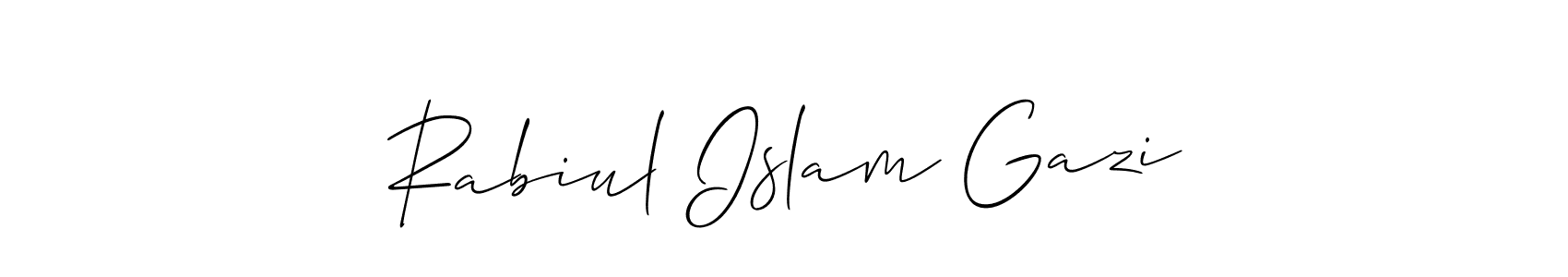 Rabiul Islam Gazi stylish signature style. Best Handwritten Sign (Allison_Script) for my name. Handwritten Signature Collection Ideas for my name Rabiul Islam Gazi. Rabiul Islam Gazi signature style 2 images and pictures png