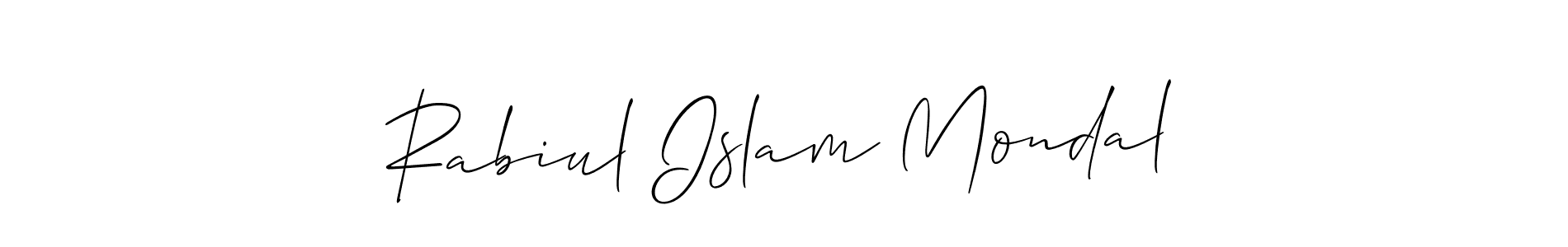 Similarly Allison_Script is the best handwritten signature design. Signature creator online .You can use it as an online autograph creator for name Rabiul Islam Mondal. Rabiul Islam Mondal signature style 2 images and pictures png