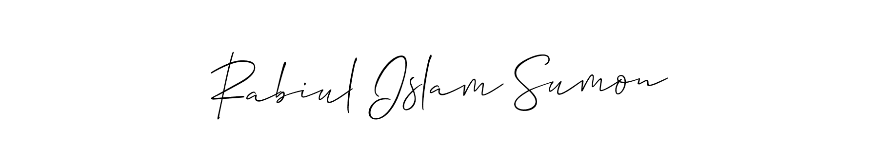 Make a beautiful signature design for name Rabiul Islam Sumon. With this signature (Allison_Script) style, you can create a handwritten signature for free. Rabiul Islam Sumon signature style 2 images and pictures png