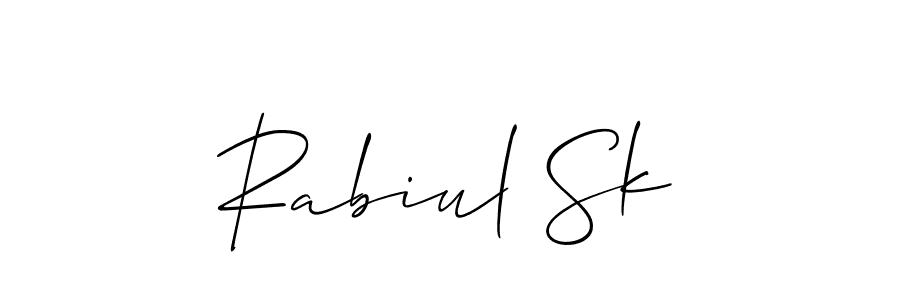 Create a beautiful signature design for name Rabiul Sk. With this signature (Allison_Script) fonts, you can make a handwritten signature for free. Rabiul Sk signature style 2 images and pictures png