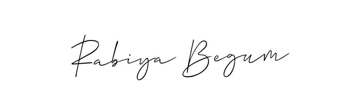 How to Draw Rabiya Begum signature style? Allison_Script is a latest design signature styles for name Rabiya Begum. Rabiya Begum signature style 2 images and pictures png