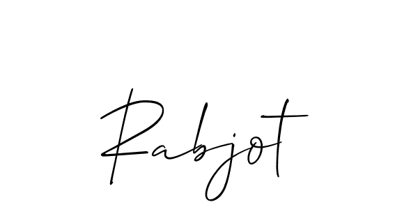 How to make Rabjot signature? Allison_Script is a professional autograph style. Create handwritten signature for Rabjot name. Rabjot signature style 2 images and pictures png