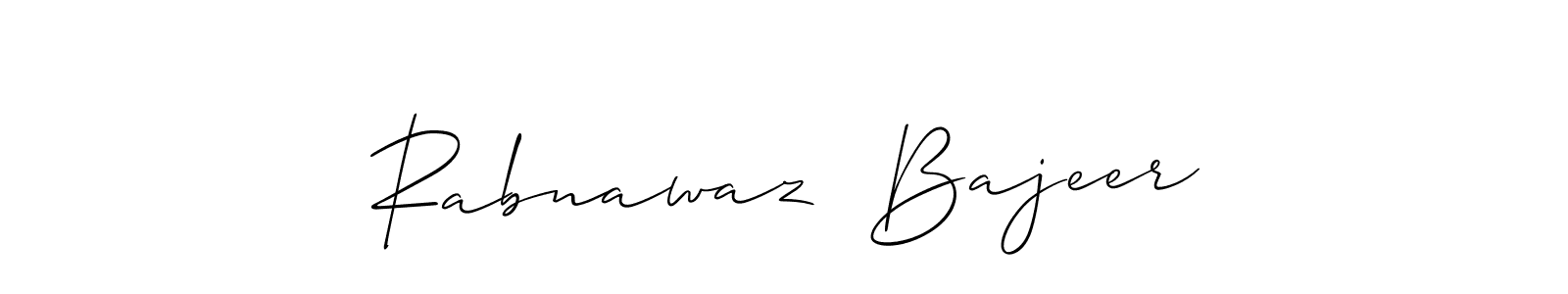 Design your own signature with our free online signature maker. With this signature software, you can create a handwritten (Allison_Script) signature for name Rabnawaz  Bajeer. Rabnawaz  Bajeer signature style 2 images and pictures png