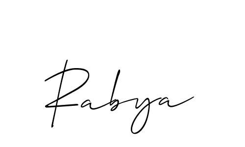 You should practise on your own different ways (Allison_Script) to write your name (Rabya) in signature. don't let someone else do it for you. Rabya signature style 2 images and pictures png