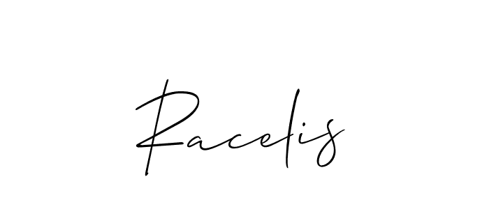 You can use this online signature creator to create a handwritten signature for the name Racelis. This is the best online autograph maker. Racelis signature style 2 images and pictures png