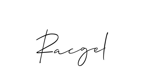Also we have Racgel name is the best signature style. Create professional handwritten signature collection using Allison_Script autograph style. Racgel signature style 2 images and pictures png