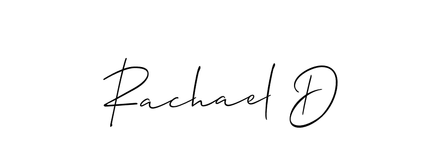 Design your own signature with our free online signature maker. With this signature software, you can create a handwritten (Allison_Script) signature for name Rachael D. Rachael D signature style 2 images and pictures png