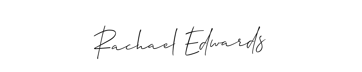 It looks lik you need a new signature style for name Rachael Edwards. Design unique handwritten (Allison_Script) signature with our free signature maker in just a few clicks. Rachael Edwards signature style 2 images and pictures png