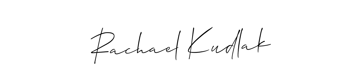 if you are searching for the best signature style for your name Rachael Kudlak. so please give up your signature search. here we have designed multiple signature styles  using Allison_Script. Rachael Kudlak signature style 2 images and pictures png