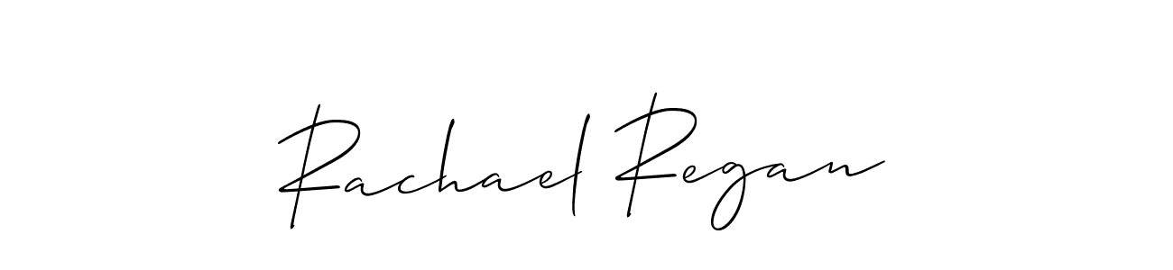 Rachael Regan stylish signature style. Best Handwritten Sign (Allison_Script) for my name. Handwritten Signature Collection Ideas for my name Rachael Regan. Rachael Regan signature style 2 images and pictures png