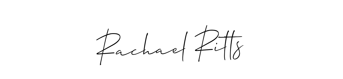 Make a short Rachael Ritts signature style. Manage your documents anywhere anytime using Allison_Script. Create and add eSignatures, submit forms, share and send files easily. Rachael Ritts signature style 2 images and pictures png