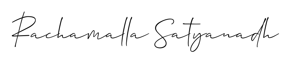 A dynamic signature style for Rachamalla Satyanadh using Allison_Script script. Designed to look authentic, handwritten, and professional. Rachamalla Satyanadh signature style 2 images and pictures png