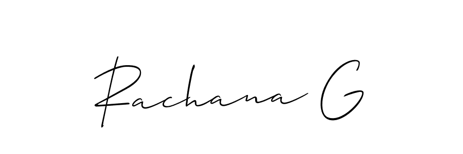 Similarly Allison_Script is the best handwritten signature design. Signature creator online .You can use it as an online autograph creator for name Rachana G. Rachana G signature style 2 images and pictures png