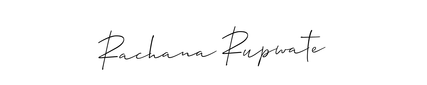 How to make Rachana Rupwate name signature. Use Allison_Script style for creating short signs online. This is the latest handwritten sign. Rachana Rupwate signature style 2 images and pictures png