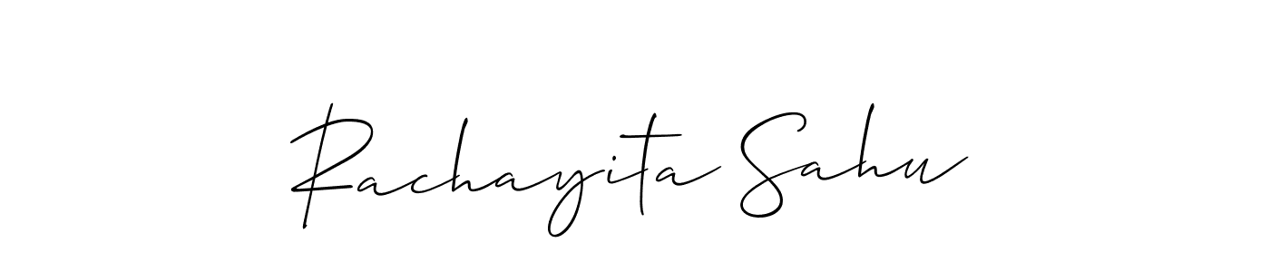 Also we have Rachayita Sahu name is the best signature style. Create professional handwritten signature collection using Allison_Script autograph style. Rachayita Sahu signature style 2 images and pictures png