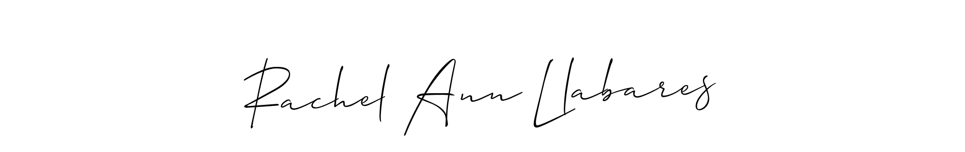 Also You can easily find your signature by using the search form. We will create Rachel Ann Llabares name handwritten signature images for you free of cost using Allison_Script sign style. Rachel Ann Llabares signature style 2 images and pictures png