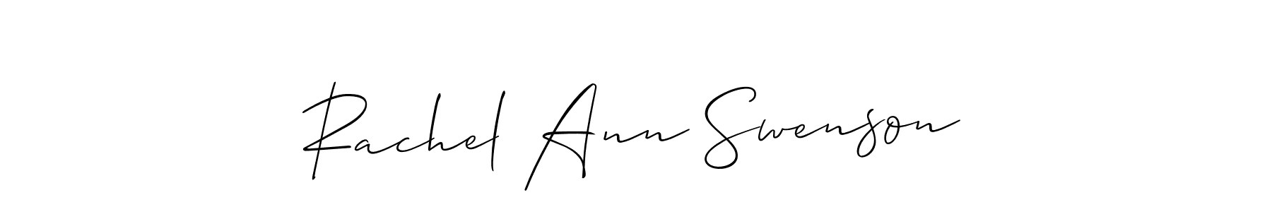 Also You can easily find your signature by using the search form. We will create Rachel Ann Swenson name handwritten signature images for you free of cost using Allison_Script sign style. Rachel Ann Swenson signature style 2 images and pictures png