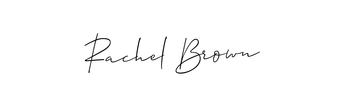 Make a beautiful signature design for name Rachel Brown. With this signature (Allison_Script) style, you can create a handwritten signature for free. Rachel Brown signature style 2 images and pictures png