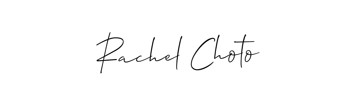Design your own signature with our free online signature maker. With this signature software, you can create a handwritten (Allison_Script) signature for name Rachel Choto. Rachel Choto signature style 2 images and pictures png