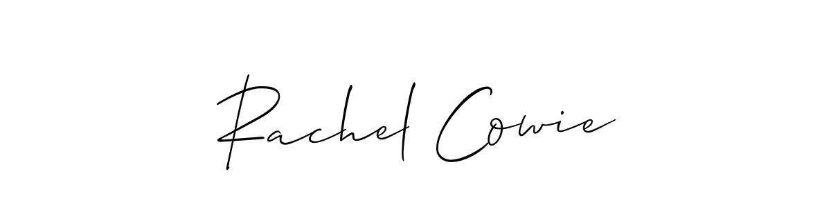 Allison_Script is a professional signature style that is perfect for those who want to add a touch of class to their signature. It is also a great choice for those who want to make their signature more unique. Get Rachel Cowie name to fancy signature for free. Rachel Cowie signature style 2 images and pictures png