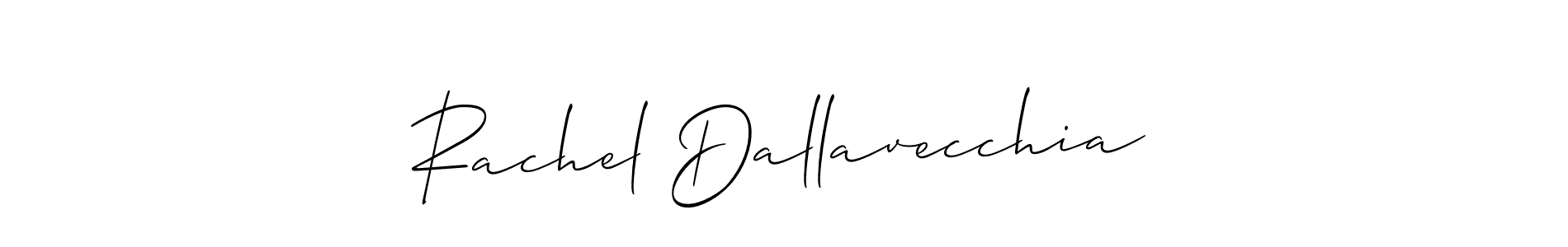Allison_Script is a professional signature style that is perfect for those who want to add a touch of class to their signature. It is also a great choice for those who want to make their signature more unique. Get Rachel Dallavecchia name to fancy signature for free. Rachel Dallavecchia signature style 2 images and pictures png