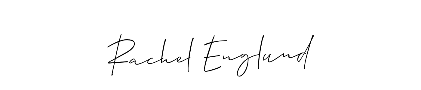 How to Draw Rachel Englund signature style? Allison_Script is a latest design signature styles for name Rachel Englund. Rachel Englund signature style 2 images and pictures png