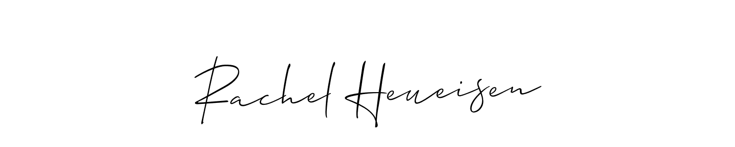 Make a short Rachel Heueisen signature style. Manage your documents anywhere anytime using Allison_Script. Create and add eSignatures, submit forms, share and send files easily. Rachel Heueisen signature style 2 images and pictures png