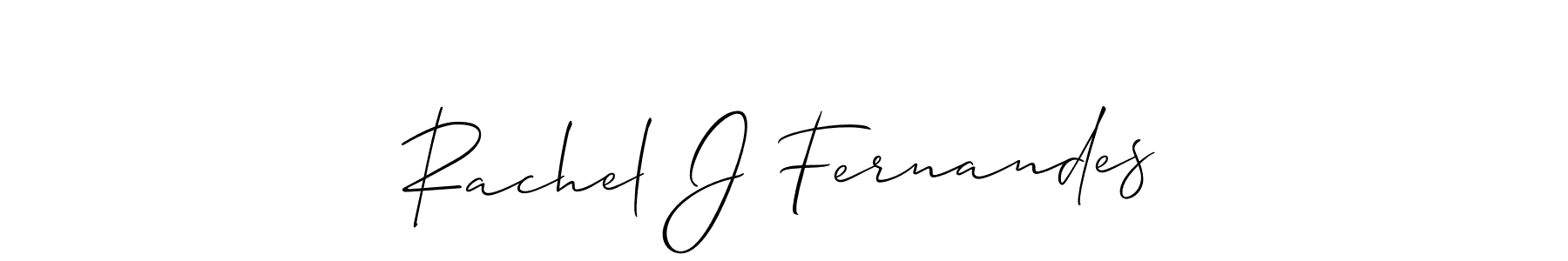 You should practise on your own different ways (Allison_Script) to write your name (Rachel J Fernandes) in signature. don't let someone else do it for you. Rachel J Fernandes signature style 2 images and pictures png