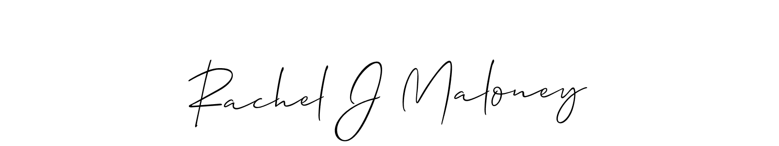 if you are searching for the best signature style for your name Rachel J Maloney. so please give up your signature search. here we have designed multiple signature styles  using Allison_Script. Rachel J Maloney signature style 2 images and pictures png