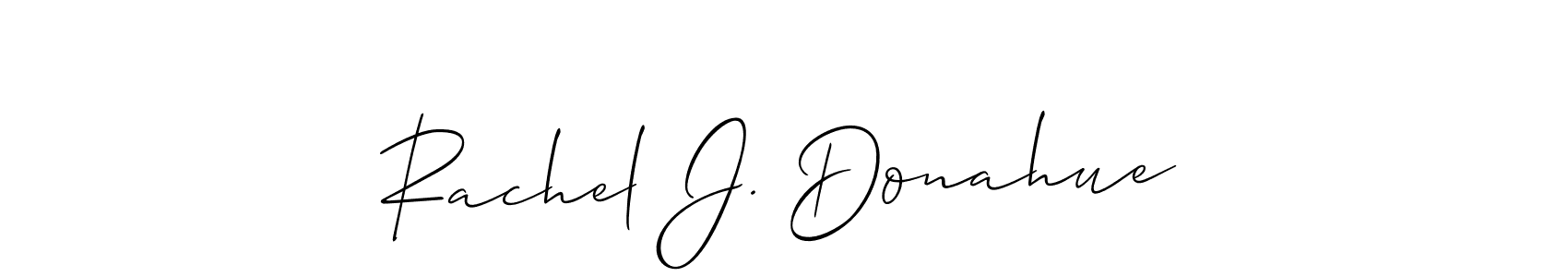 Allison_Script is a professional signature style that is perfect for those who want to add a touch of class to their signature. It is also a great choice for those who want to make their signature more unique. Get Rachel J. Donahue name to fancy signature for free. Rachel J. Donahue signature style 2 images and pictures png