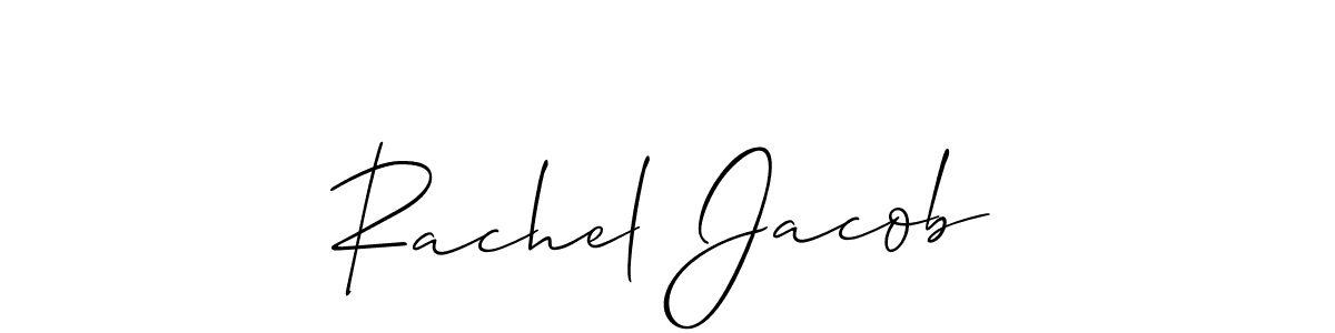 Design your own signature with our free online signature maker. With this signature software, you can create a handwritten (Allison_Script) signature for name Rachel Jacob. Rachel Jacob signature style 2 images and pictures png