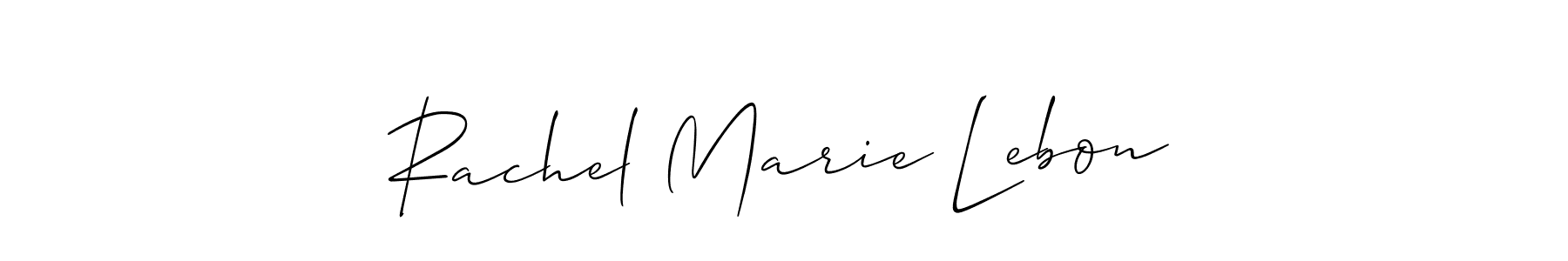 How to make Rachel Marie Lebon name signature. Use Allison_Script style for creating short signs online. This is the latest handwritten sign. Rachel Marie Lebon signature style 2 images and pictures png