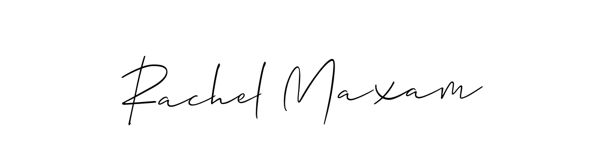 How to make Rachel Maxam name signature. Use Allison_Script style for creating short signs online. This is the latest handwritten sign. Rachel Maxam signature style 2 images and pictures png