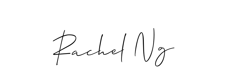 It looks lik you need a new signature style for name Rachel Ng. Design unique handwritten (Allison_Script) signature with our free signature maker in just a few clicks. Rachel Ng signature style 2 images and pictures png