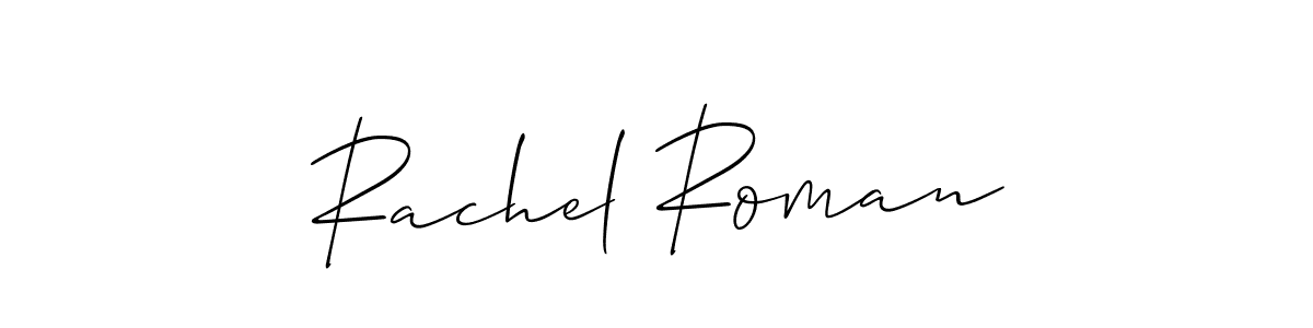 Make a short Rachel Roman signature style. Manage your documents anywhere anytime using Allison_Script. Create and add eSignatures, submit forms, share and send files easily. Rachel Roman signature style 2 images and pictures png