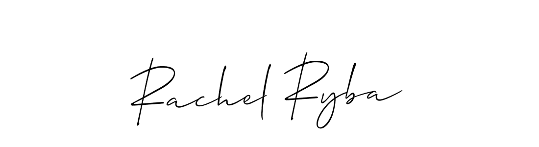 The best way (Allison_Script) to make a short signature is to pick only two or three words in your name. The name Rachel Ryba include a total of six letters. For converting this name. Rachel Ryba signature style 2 images and pictures png