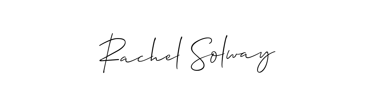Create a beautiful signature design for name Rachel Solway. With this signature (Allison_Script) fonts, you can make a handwritten signature for free. Rachel Solway signature style 2 images and pictures png