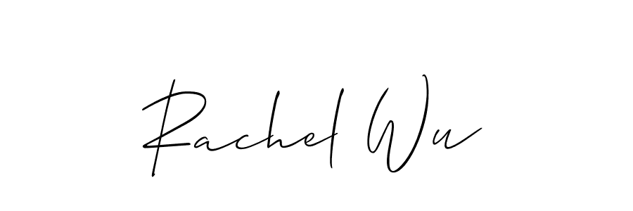 Make a beautiful signature design for name Rachel Wu. With this signature (Allison_Script) style, you can create a handwritten signature for free. Rachel Wu signature style 2 images and pictures png