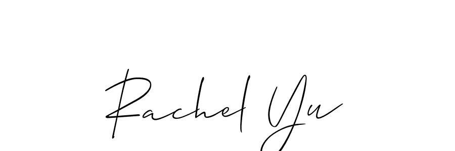 Rachel Yu stylish signature style. Best Handwritten Sign (Allison_Script) for my name. Handwritten Signature Collection Ideas for my name Rachel Yu. Rachel Yu signature style 2 images and pictures png