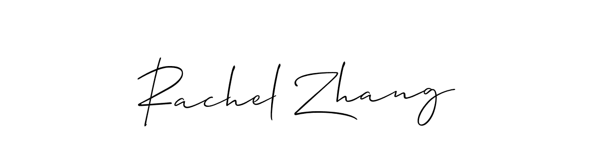 You should practise on your own different ways (Allison_Script) to write your name (Rachel Zhang) in signature. don't let someone else do it for you. Rachel Zhang signature style 2 images and pictures png