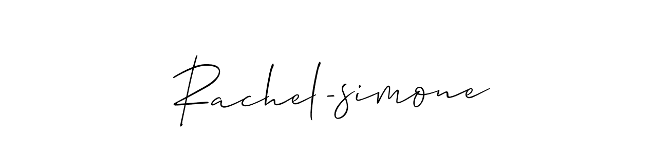 It looks lik you need a new signature style for name Rachel-simone. Design unique handwritten (Allison_Script) signature with our free signature maker in just a few clicks. Rachel-simone signature style 2 images and pictures png