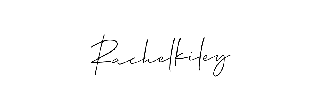 How to make Rachelkiley signature? Allison_Script is a professional autograph style. Create handwritten signature for Rachelkiley name. Rachelkiley signature style 2 images and pictures png