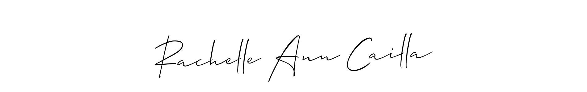 if you are searching for the best signature style for your name Rachelle Ann Cailla. so please give up your signature search. here we have designed multiple signature styles  using Allison_Script. Rachelle Ann Cailla signature style 2 images and pictures png