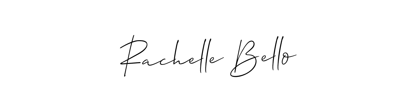 Also we have Rachelle Bello name is the best signature style. Create professional handwritten signature collection using Allison_Script autograph style. Rachelle Bello signature style 2 images and pictures png