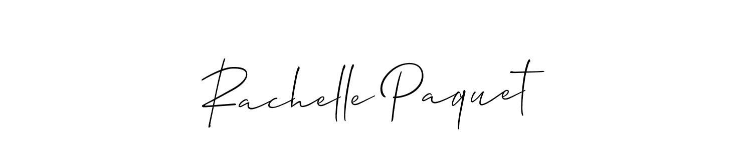 How to make Rachelle Paquet signature? Allison_Script is a professional autograph style. Create handwritten signature for Rachelle Paquet name. Rachelle Paquet signature style 2 images and pictures png